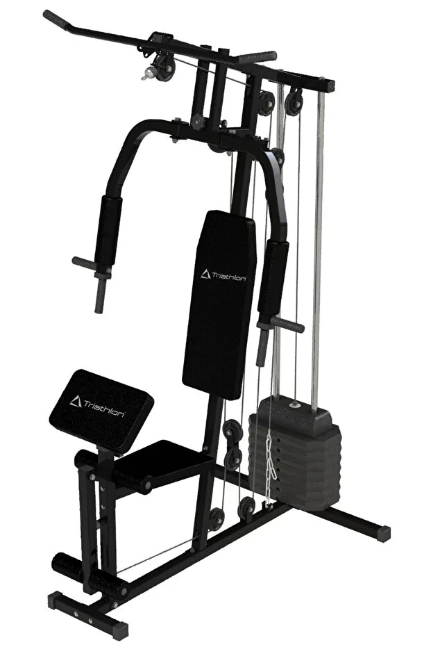 Triathlon T-221 Çok Fonksiyonlu Tüm Vücut Çalışma İstasyonu | 45 kg Plaka | Kardiyo & Güç & Esneme